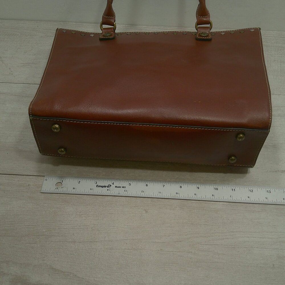 Patricia Nash Zancona Heritage Western Cognac Leather Tote Bag Purse Pocketbook - Picture 6 of 14